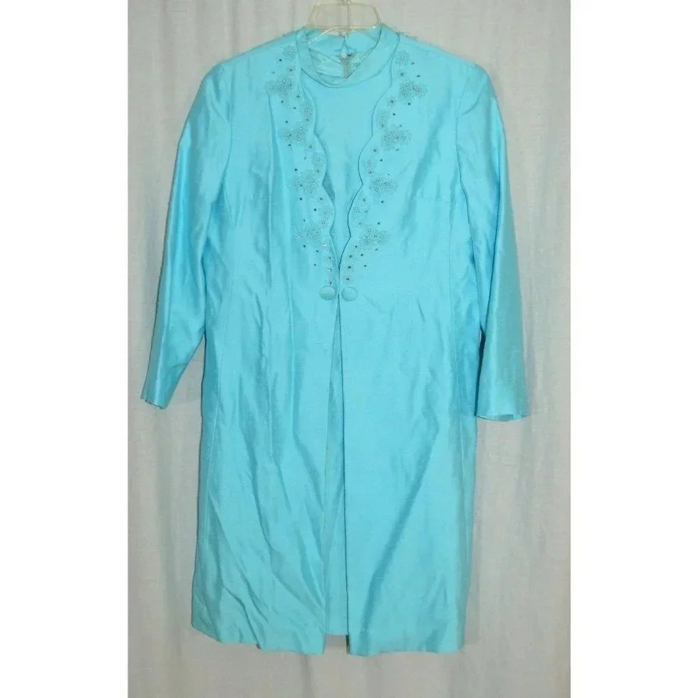 1960s Alfred Werber Blue Pearl Rhinestone Embellis